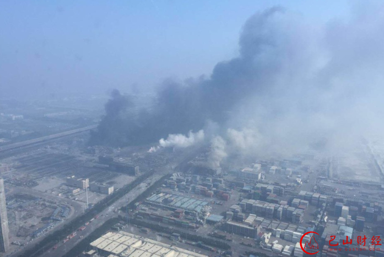 俯瞰,天津,滨海新区,爆炸现场
